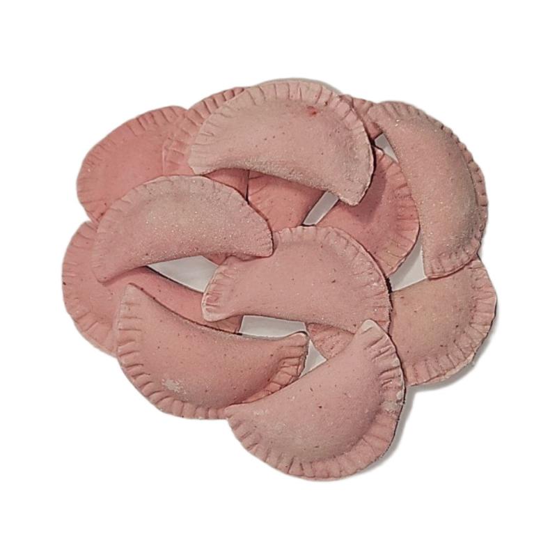 Вареники ручной лепки с клубникой и клюквой, 500 гр.