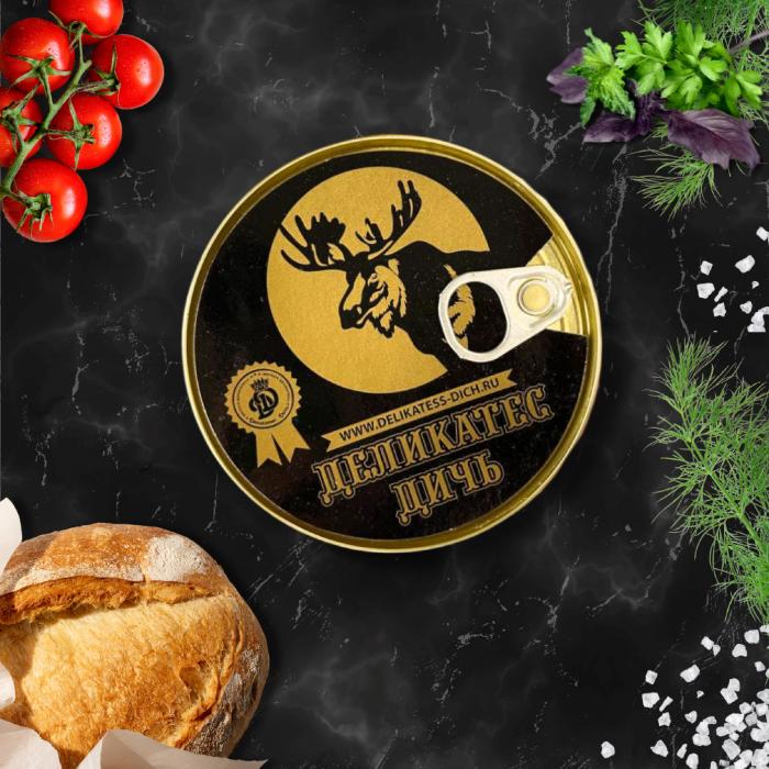 Тушеное мясо лося, 325 г.