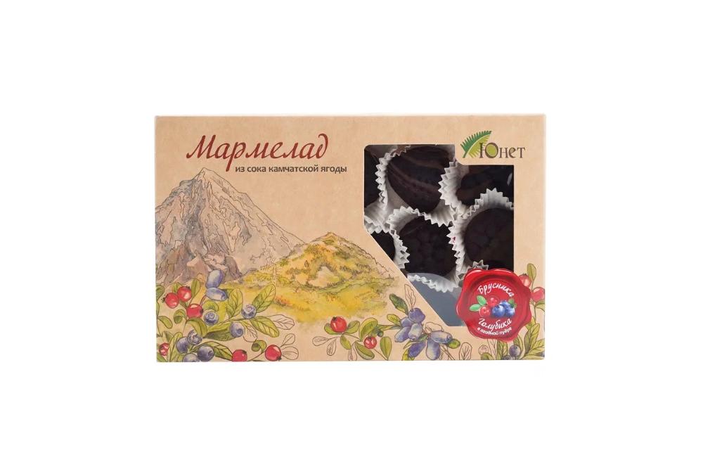 Мармелад из сока камчатской ягоды "Брусника - голубика", 210 гр.