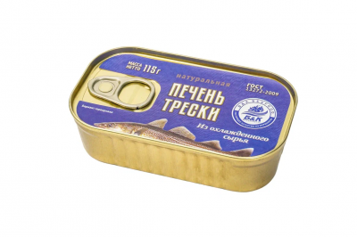 Печень трески 115 гр из охлажденного сырья, Мурманск 