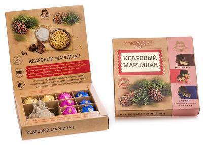 Конфеты Кедровый марципан ассорти 120 гр., Томск