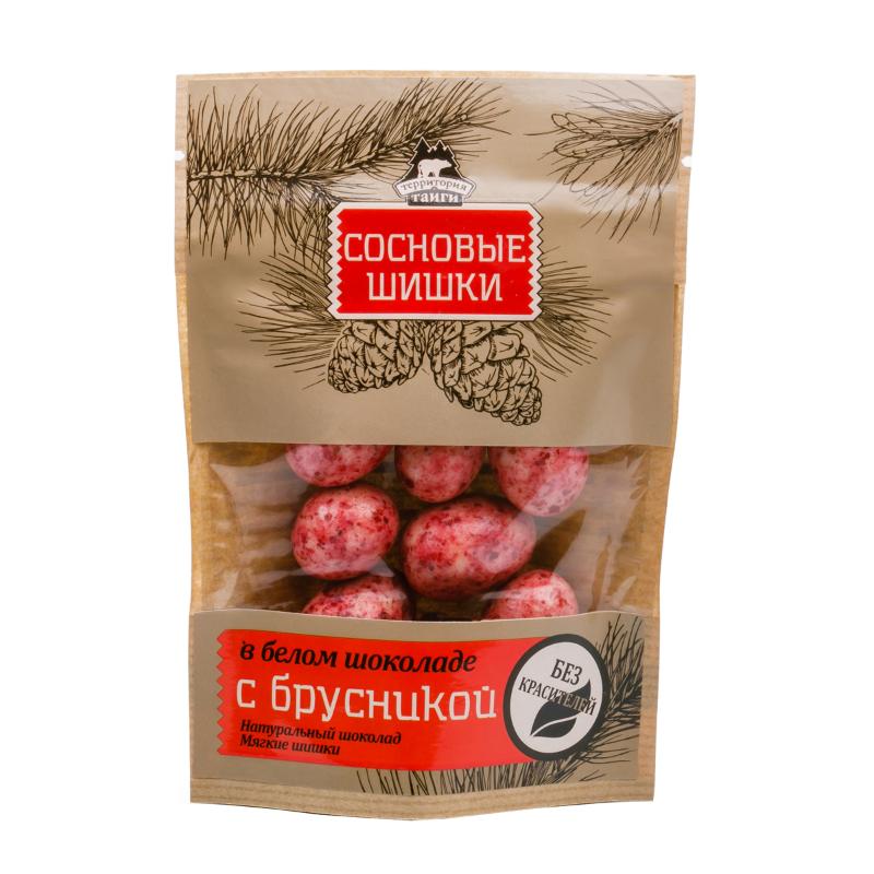 Сосновые шишки в белом шоколаде с брусникой - 550 руб.
